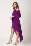 Shop_World Of RA_Purple 100% Viscose Plain Halter Neck Dress_at_Aza_Fashions