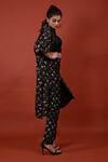 Buy_Rimi Nayak_Black Modal, Satin, Cotton, Silk Assorted Floral Print Anti-fit Long Jacket _Online_at_Aza_Fashions