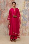 Buy Devnaagri Pink Organza, Chanderi, Shantoon, Zari Round Kurta Set at Aza Fashions Buy_Devnaagri_Pink Organza, Chanderi, Shantoon, Zari Round Kurta Set _at_Aza_Fashions