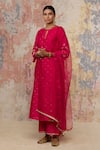 Devnaagri Pink Organza, Chanderi, Shantoon, Zari Round Kurta Set Online at Aza Fashions Devnaagri_Pink Organza, Chanderi, Shantoon, Zari Round Kurta Set _Online_at_Aza_Fashions