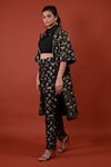 Shop_Rimi Nayak_Black Modal, Cotton Assorted Floral Print Pant _Online_at_Aza_Fashions