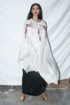 Buy_Anamika Khanna_White Printed Silk Top And Ombre Skirt_Online_at_Aza_Fashions