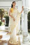 Buy Manish Malhotra White Embroidered Saree With Blouse at Aza Fashions Buy_Manish Malhotra_White Embroidered Saree With Blouse_at_Aza_Fashions