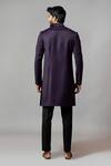 Shop_Paarsh_Purple Suiting Overlap Sherwani And Pant Set _at_Aza_Fashions