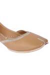 Shop_5 elements_Brown Faux Leather Embroidered Juttis_Online_at_Aza_Fashions