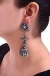Buy 5elements Silver Plated Ghunghroo Kyna Oxidised Long Jhumkas at Aza Fashions Buy_5elements_Silver Plated Ghunghroo Kyna Oxidised Long Jhumkas_at_Aza_Fashions