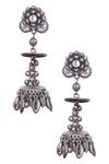 Shop 5elements Silver Plated Ghunghroo Kyna Oxidised Long Jhumkas at Aza Fashions Shop_5elements_Silver Plated Ghunghroo Kyna Oxidised Long Jhumkas_at_Aza_Fashions