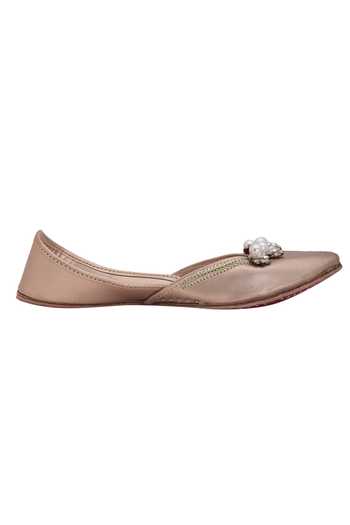 Shop_5elements_Pink Crystal Embellished Juttis _Online_at_Aza_Fashions