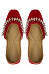 Buy_5elements_Red Velvet Juttis _at_Aza_Fashions