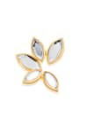 ISHARYA_White Mirror Marquise Stud Earrings _Online_at_Aza_Fashions