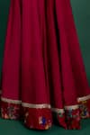 Varun Bahl_Fuchsia Lehenga And Blouse Chanderi & Dupatta Organza Print & Set  _at_Aza_Fashions