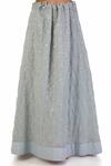 Meghna Shah_Grey Georgette, Chiffon Sequins, Embroidery Textured Pattern Top And Skirt Set_at_Aza_Fashions