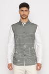 Lacquer Embassy_Green Cotton Lyon Abstract Print Shirt _at_Aza_Fashions