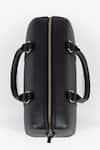 Tan & Loom_Black Textured Pebble Grain Leather Handbag _at_Aza_Fashions