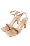 Buy_Kaltheos_Gold Embellished Camilla Square Toe Heels 