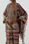 Shop_Aseem Kapoor_Multi Color Trouser-natural Crepe, Tunic- Afghan Printed Kurta And Set _Online_at_Aza_Fashions