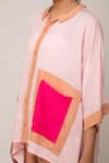 Buy_Ekavira_Pink Modal And Chameli Asymmetric Hem Shirt & Daisy Brown Pant Set _Online_at_Aza_Fashions