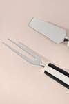 Table Manners_Black Ss/bone On Your Stripes Cheese Knives Set_at_Aza_Fashions