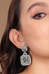 Buy_Tizora_White Stone Embellished Antique Earrings _Online_at_Aza_Fashions