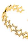 Shop_The Jewel Factor_Gold Plated Stone Star Shape Embellished Bangle_Online_at_Aza_Fashions