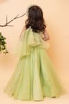 Shop_Lil Angels_Green Organza, Silk Sequins, Tassels, Embroidery Lehenga Set _at_Aza_Fashions