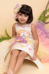 Buy_Lil Angels_White Net, Silk Sequins, Applique Embellished Ruffle Dress _Online_at_Aza_Fashions
