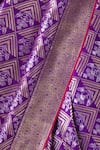 Ekaya_Purple Handwoven Banarasi Silk Saree_Online_at_Aza_Fashions