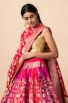 Buy_Ekaya_Pink Handwoven Silk Lehenga Set_at_Aza_Fashions