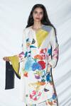 Anamika Khanna_Multi Color Printed Silk Tunic And Pant Set_Online_at_Aza_Fashions