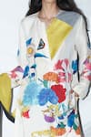 Buy_Anamika Khanna_Multi Color Printed Silk Tunic And Pant Set_Online_at_Aza_Fashions