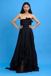 Buy_Ambrosia_Black Embroidery Straight Across Gown _at_Aza_Fashions