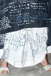 Anamika Khanna_Black Printed Silk Kaftan And Skirt Set_at_Aza_Fashions