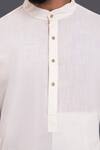Shop_Raghavendra Rathore Jodhpur_Off White Cotton Kurta _Online_at_Aza_Fashions