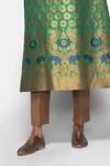 Shop_Payal Khandwala_Green Silk Brocade Kurta_Online_at_Aza_Fashions