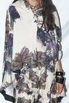 Buy_Anamika Khanna_Beige Printed Silk Top And Culottes Set_Online_at_Aza_Fashions