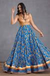 Buy_Torani_Blue Silk, Chiffon Sequins, Lace, Rang Shyam Raabia Anarkali With Dupatta 