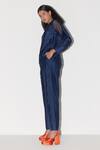 Buy Febo6 Blue Silk Embroidery Round Neck Panelled Top And Pant Set Online at Aza Fashions Buy_Febo6_Blue Silk Embroidery Round Neck Panelled Top And Pant Set _Online_at_Aza_Fashions