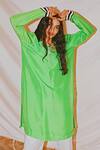 Buy_Anamika Khanna_Green Silk Kurta And Pant Set_Online_at_Aza_Fashions