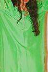 Shop_Anamika Khanna_Green Silk Kurta And Pant Set_Online_at_Aza_Fashions