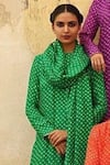 Sabyasachi_Silk Bandhni Printed Kurta Set_Online_at_Aza_Fashions