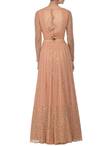Shop_Astha Narang_Pink Net Embellished Sequin V Neck Lehenga Set For Women_at_Aza_Fashions