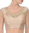 Buy_Astha Narang_Beige Top And Palazzo Silk Embellished Sequin Work Round Neck Set _Online_at_Aza_Fashions