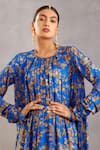 Shop_Torani_Blue Slub Silk Print Digital Bhagalpuri Rang Shyam Amrut Maxi Dress  _Online_at_Aza_Fashions