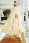 Buy_Manish Malhotra_Yellow Net Embroidered Anarkali Set_at_Aza_Fashions