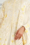 Shop_Manish Malhotra_Yellow Net Embroidered Anarkali Set_at_Aza_Fashions