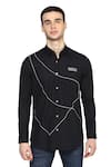 Buy_Noonoo_Black Giza Cotton Slim-fit Shirt  _at_Aza_Fashions