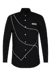 Shop_Noonoo_Black Giza Cotton Slim-fit Shirt  _Online_at_Aza_Fashions