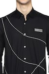 Noonoo_Black Giza Cotton Slim-fit Shirt  _at_Aza_Fashions