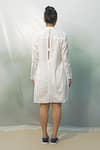 Shop_Chillosophy_White Cotton Poplin Round Shirt Dress  _at_Aza_Fashions