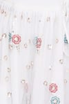 Little Bansi_White Net, Cotton Sequins, Embroidery Floral Bouquet Lehenga Set _at_Aza_Fashions